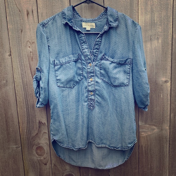 Anthropologie Tops - Anthropologie (cloth & stone) polka dot popover